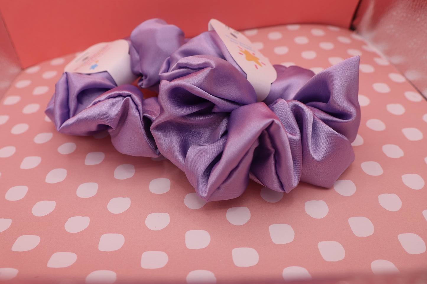 Purple Satin Scrunchie