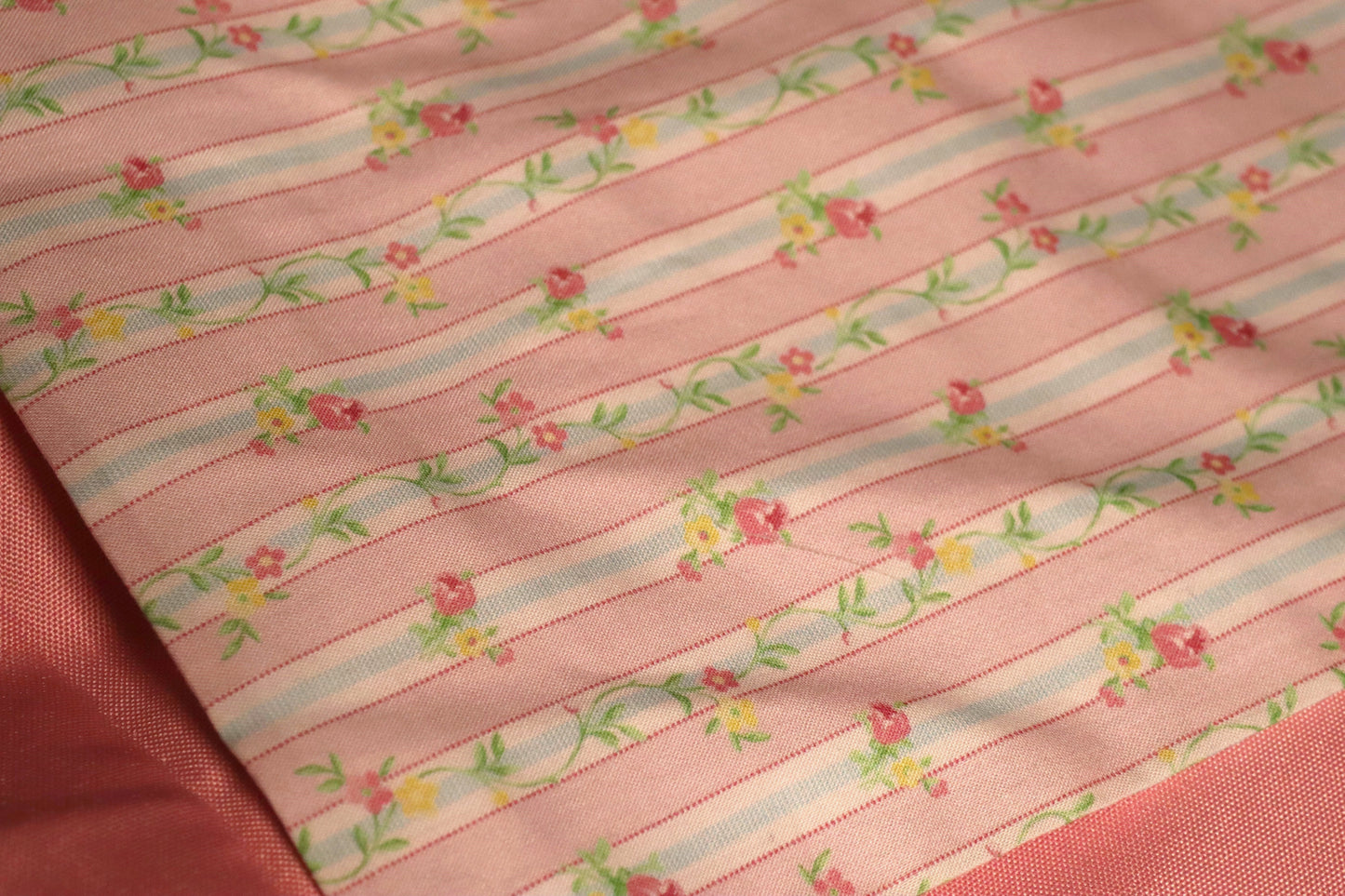 Floral Candy Stripe Tote Bag