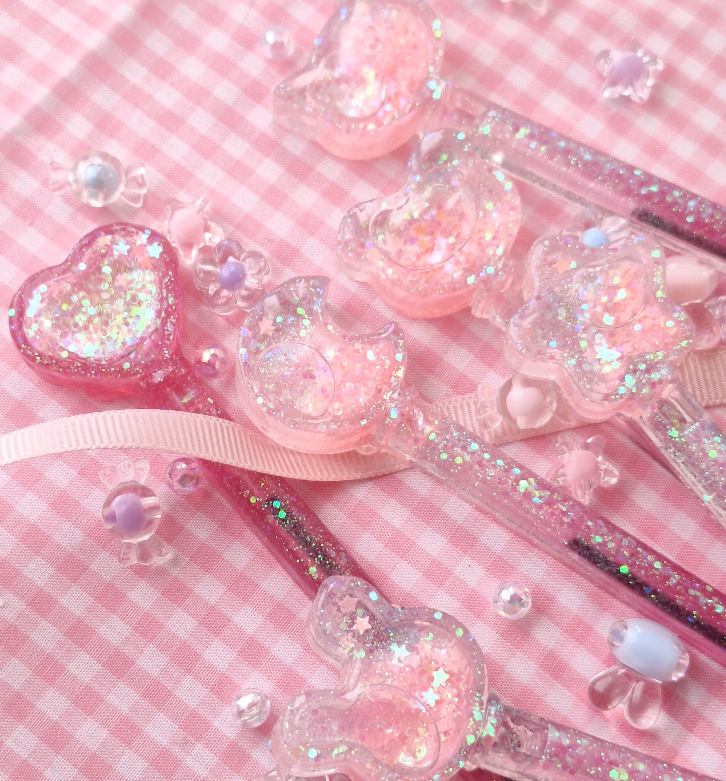 Glitter Pink Shaker Pens