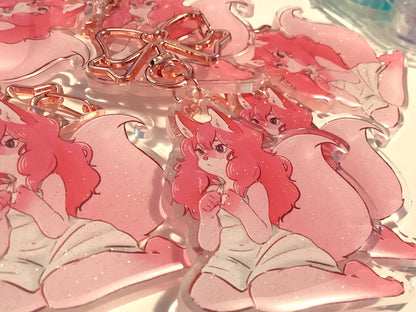 Karma Glitter Epoxy Keychain