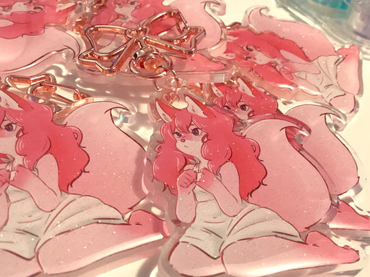 Karma Glitter Epoxy Keychain