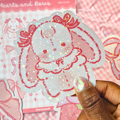 Hearts and bows sticker bundle