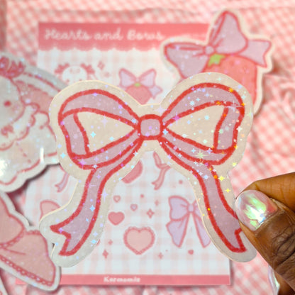 Hearts and bows sticker bundle