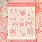 hearts and bows sticker sheet
