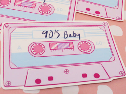 Pastel Cassette Tape Sticker