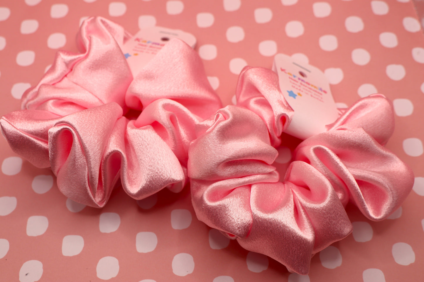 Pink Satin Scrunchie