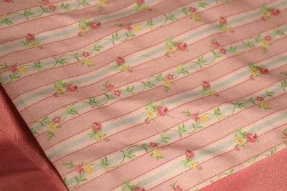 Floral Candy Stripe Tote Bag