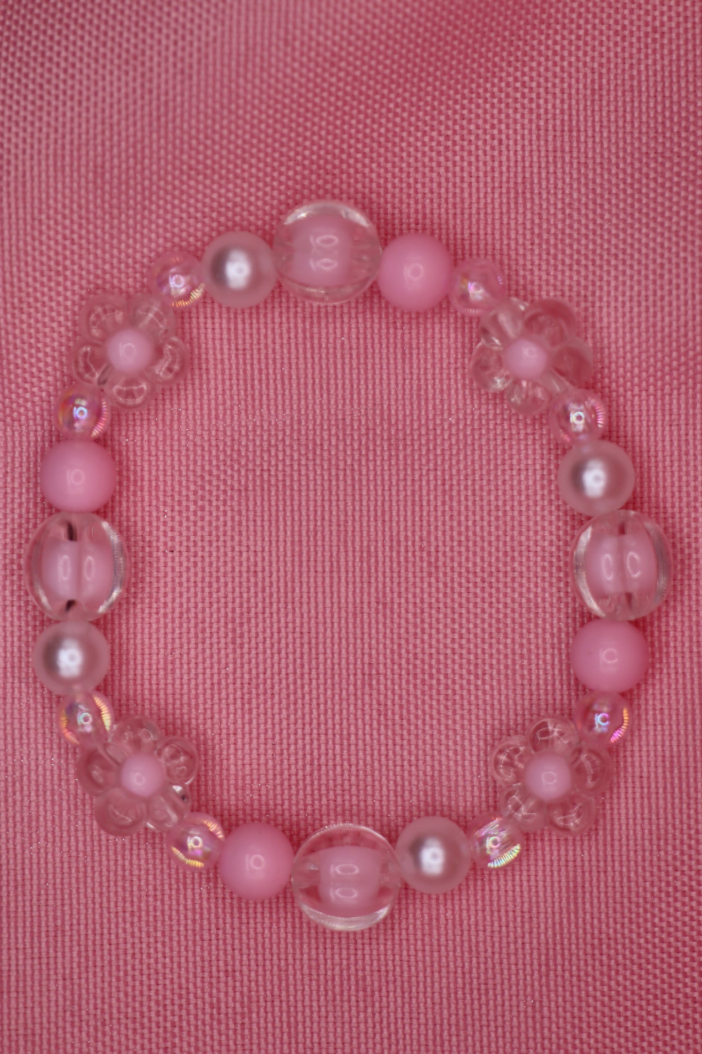 Pink Flower Bracelet