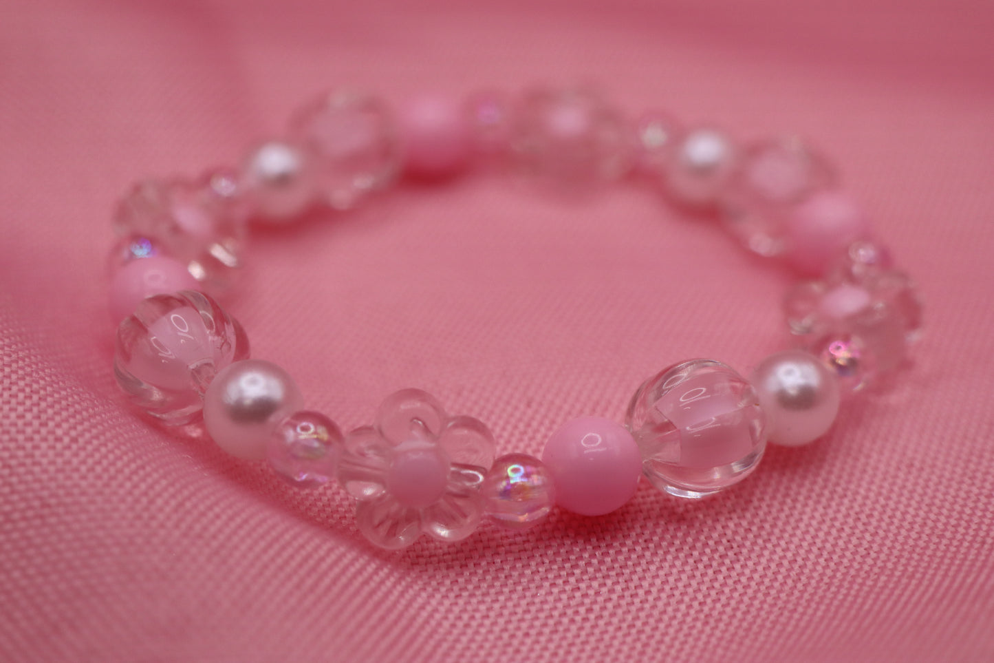 Pink Flower Bracelet
