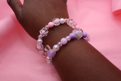 Pink Flower Bracelet