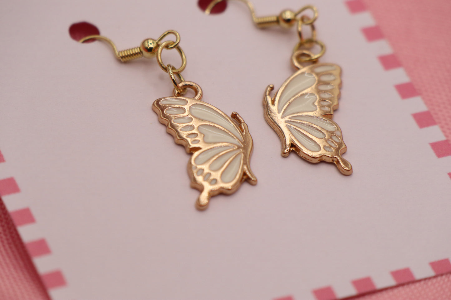 Gold Butterfly Earrings
