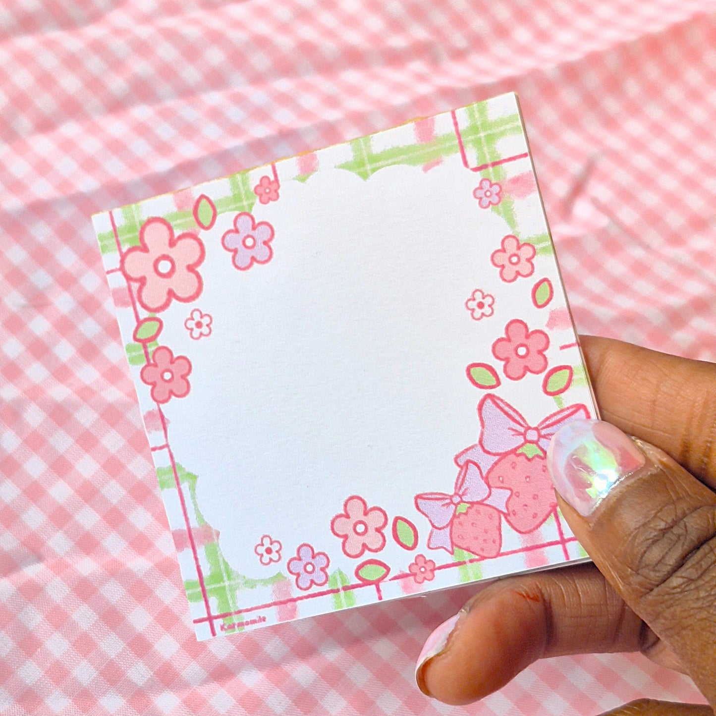 strawberry note pad